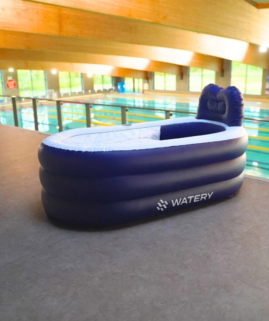 Watery opblaasbaar ligbad Seal-Real in het blauw